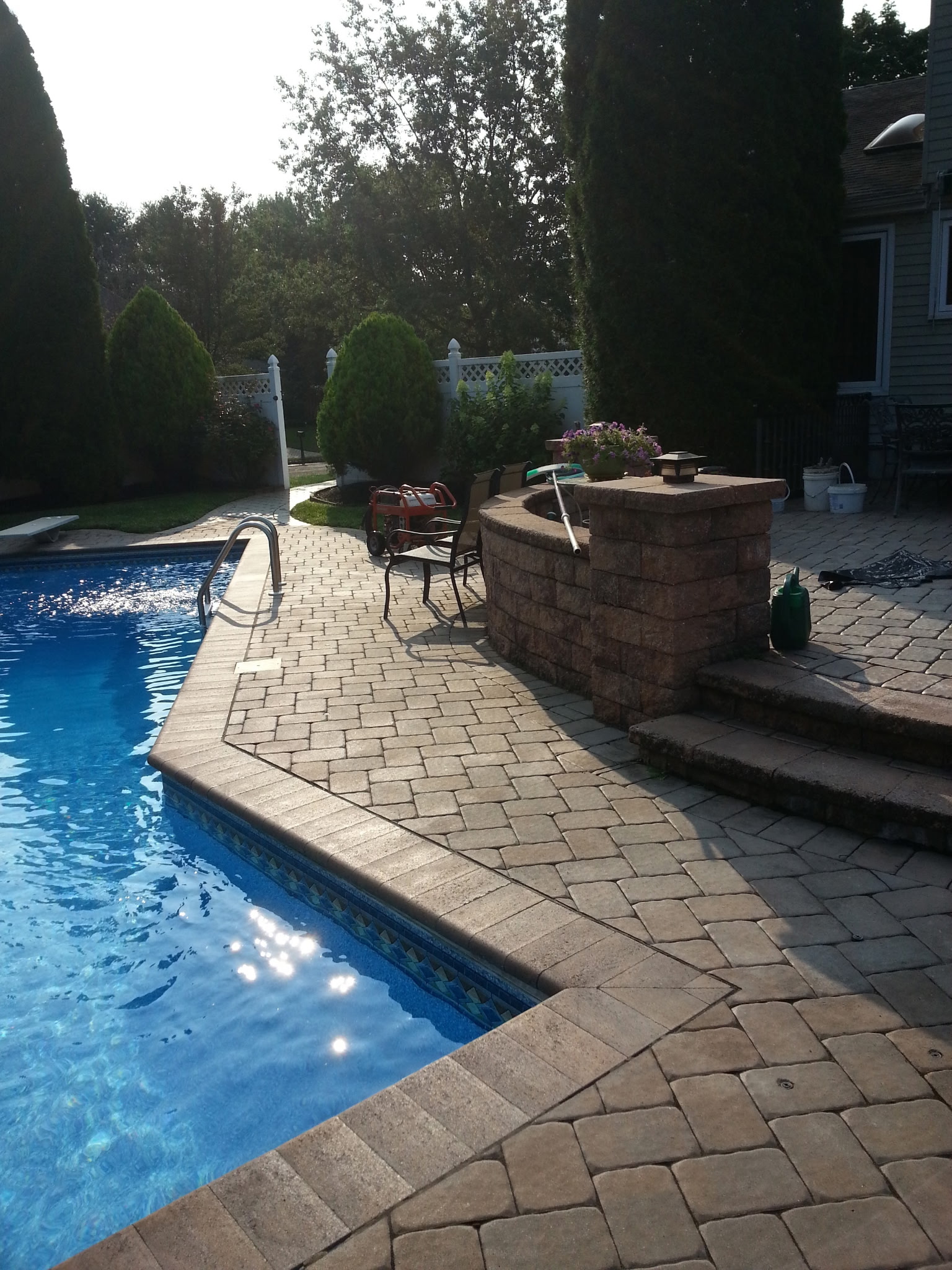 Pool deck with paver patio in South Florida